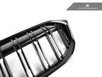 AutoTecknic G20 3-Series LCI Dual-Slat Front Grille - Gloss Black