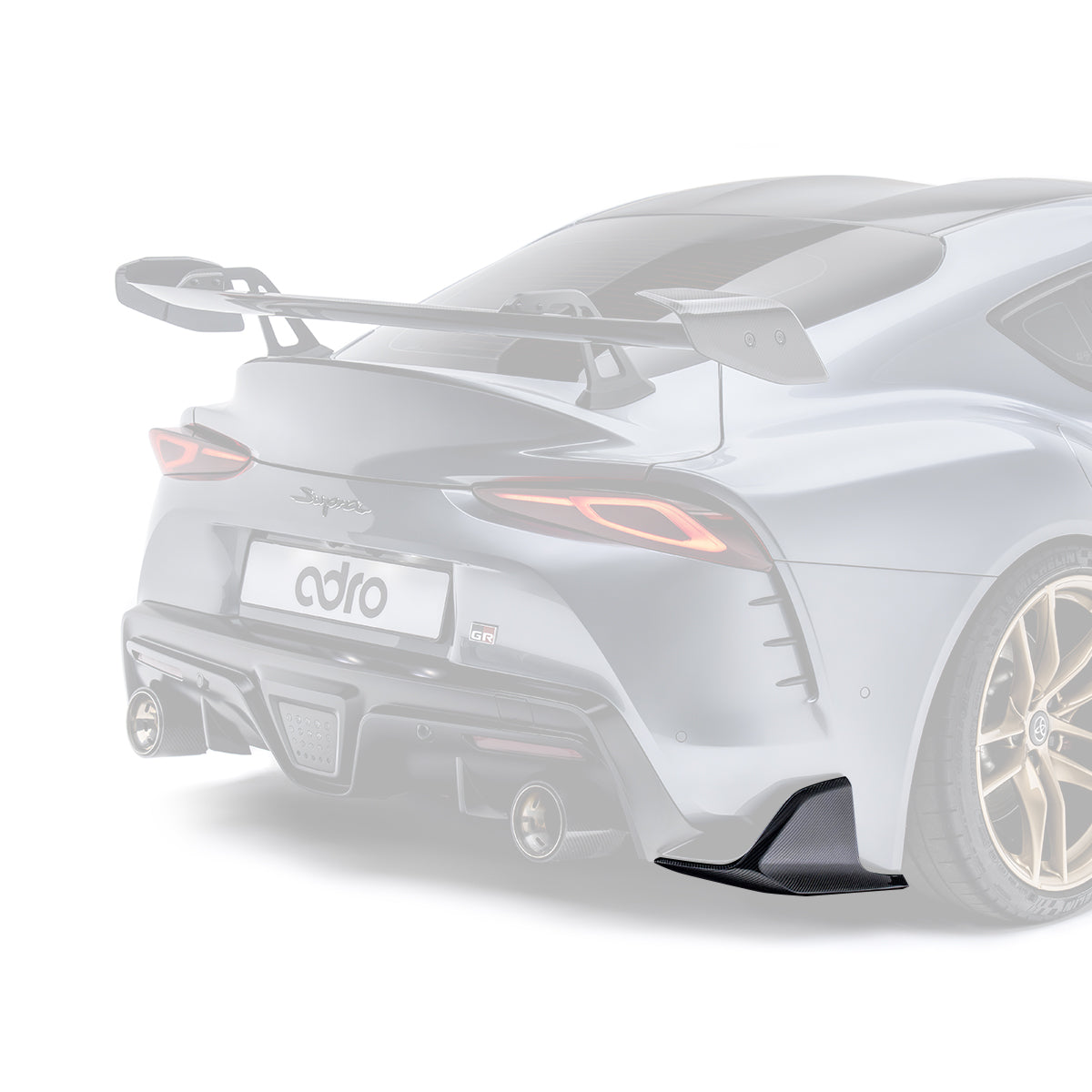 ADRO A90 Supra Carbon Rear Bumper Winglet Set
