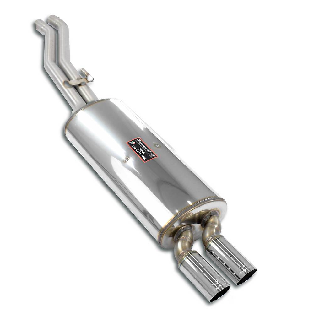 Supersprint BMW 3 Series E30 Rear Exhaust - 2x60mm Inlet - S-Bend 70mm Tips For M-Technik 2