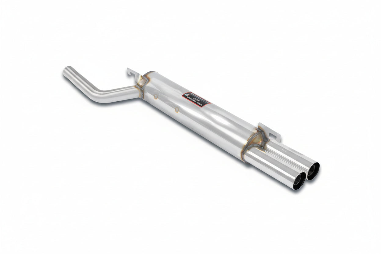 Supersprint BMW 1600/2002 series rear exhaust with dual 60mm pipes, high-performance stainless steel exhaust system.