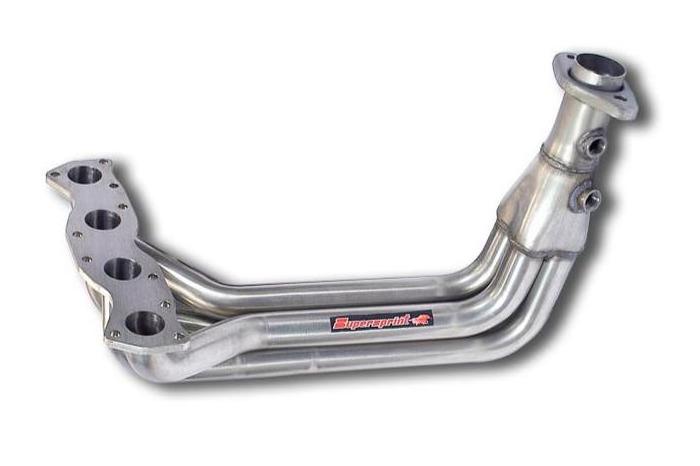 Supersprint MINI Cooper R5X Pre-LCI Non-Turbo exhaust manifold kit showing metal exhaust components and connection points.