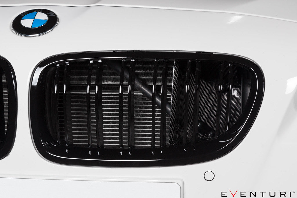 Eventuri BMW F10 M5 Black Carbon Intake System showcasing sleek design and high-performance features.