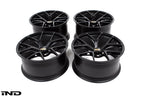 BBS 9J1 Taycan FI-R 21-inch wheel set with sporty alloy wheels, featuring a sleek multi-spoke design and metallic finish.