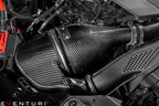 Eventuri Audi B9 S4/S5 black carbon performance intake system with sleek design and premium finish for enhanced engine airflow.