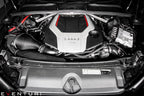 Eventuri black carbon intake system for Audi B9 S4 and S5, performance air intake with sleek carbon fiber finish.
