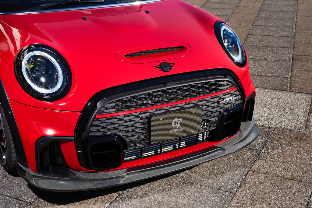 3d design mini f56 jcw carbon fiber front lip spoiler - iND Distribution
