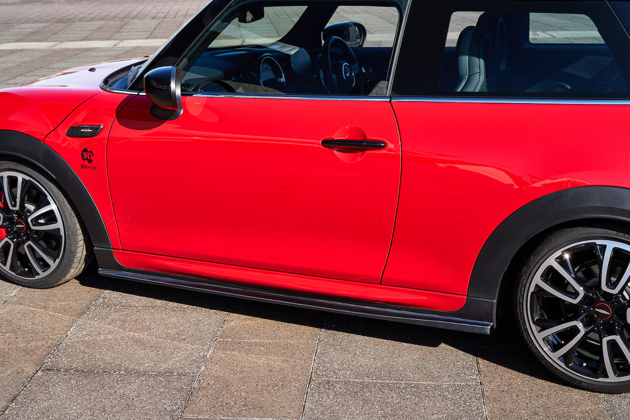 3d design mini f56 jcw carbon fiber front lip spoiler - iND Distribution