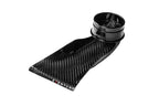 Eventuri BMW E46 M3 S54 black carbon intake scoop showcasing sleek design and performance features.