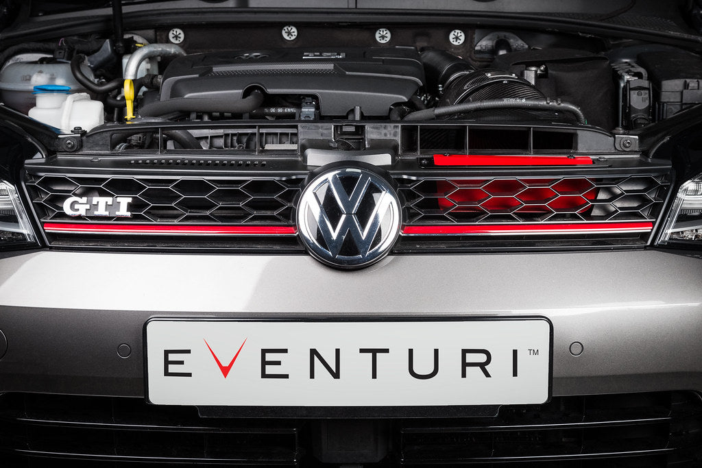 Eventuri VAG 2.0TFSI carbon intake for performance engines, showcasing sleek black carbon fiber construction.