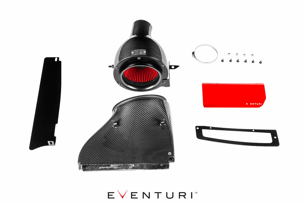 Eventuri VAG 2.0TFSI carbon intake showcasing sleek design and high-performance features for enhanced engine airflow.