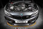 Black carbon engine cover for BMW F-Chassis N55 from Eventuri, showcasing a sleek, performance-oriented design.