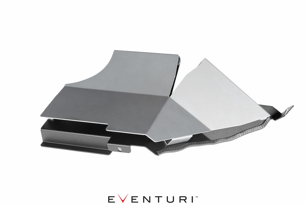 Eventuri black carbon intake system for BMW F-Chassis B58 engine, showcasing sleek performance-oriented design and high-quality materials.