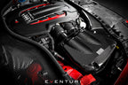 Eventuri black carbon intake system for Audi C7 RS6/RS7 showcasing sleek design and performance engineering.