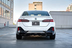 3D Design urethane trunk spoiler installed on a BMW G90 M5 and G60 5-Series sedan featuring OEM+ styling and factory-quality fitment