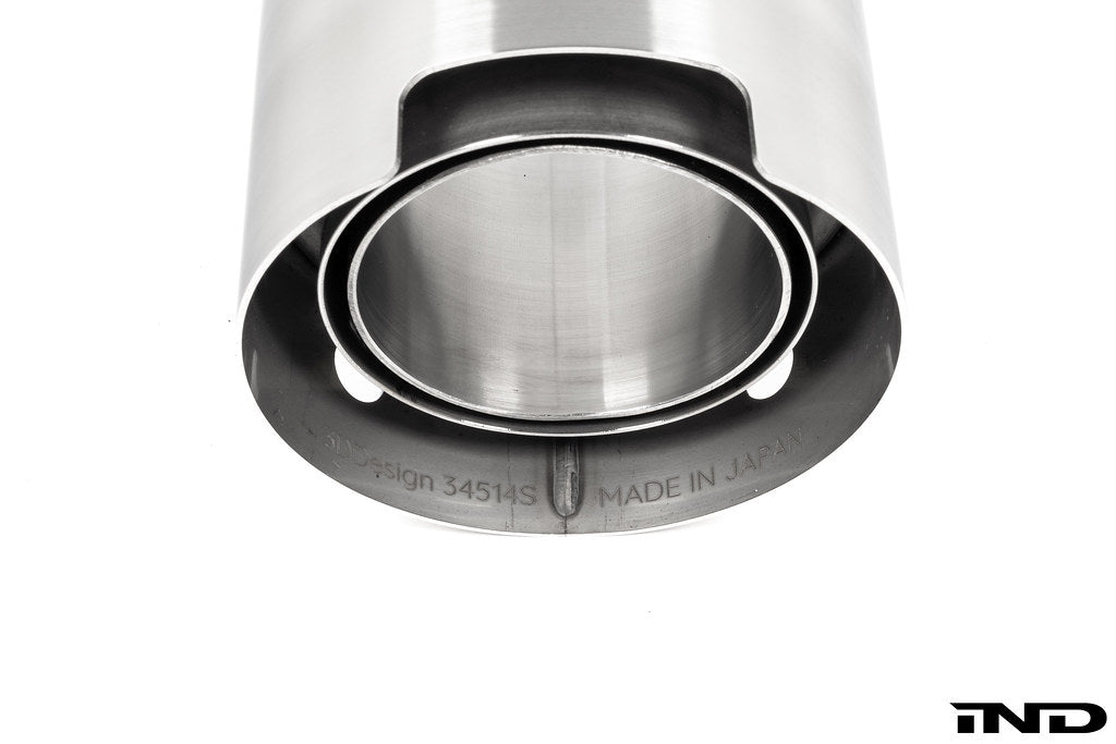 3D Design G45 X3 M50 Stainless Exhaust Tip Set featuring polished stainless steel construction on a white background
