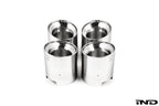 3D Design G45 X3 M50 Stainless Exhaust Tip Set featuring polished stainless steel construction on a white background