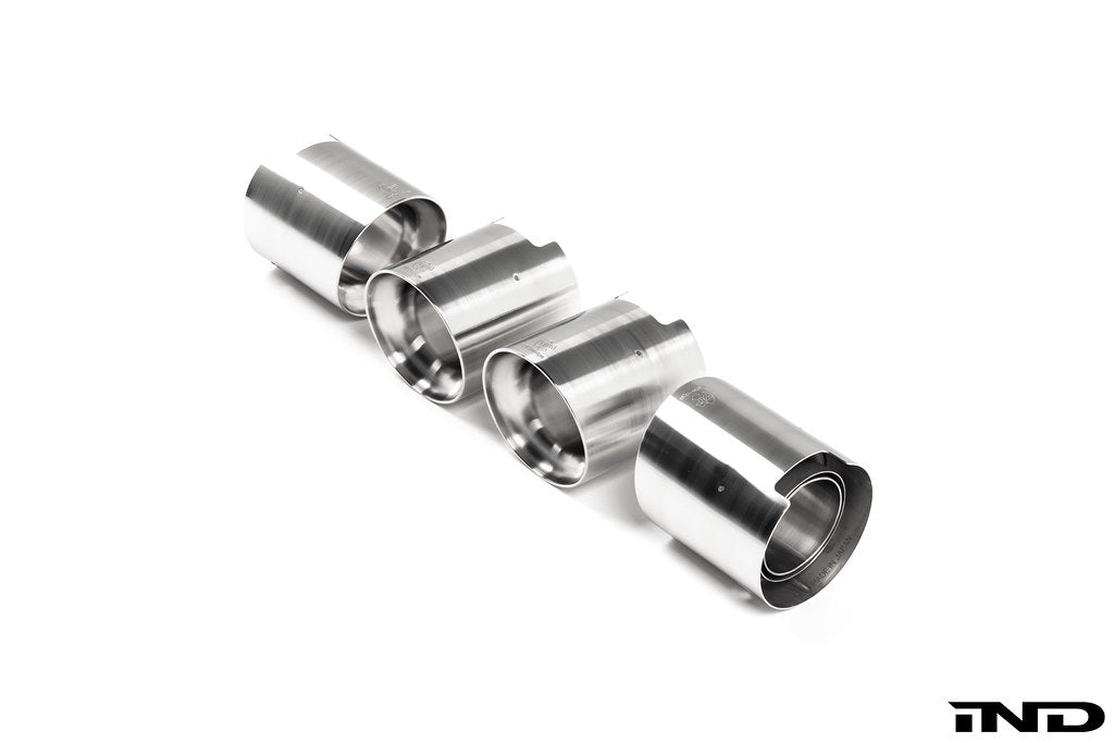 3D Design G45 X3 M50 Stainless Exhaust Tip Set featuring polished stainless steel construction on a white background