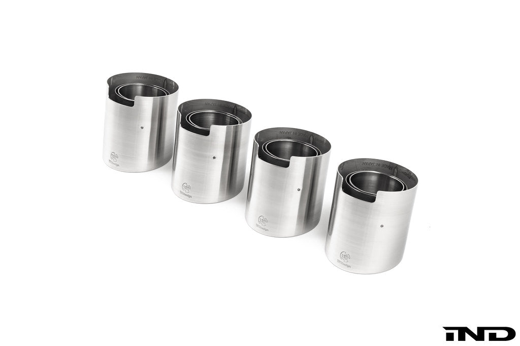 3D Design G45 X3 M50 Stainless Exhaust Tip Set featuring polished stainless steel construction on a white background