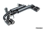 Eisenmann F90 M5 performance exhaust system with valves, showing polished exhaust tips and piping for BMW F90 M5.