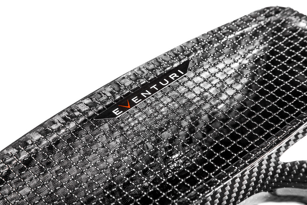 Eventuri black carbon intake system for Porsche 991 Turbo and Turbo S, showcasing sleek performance-oriented design and high-quality materials.