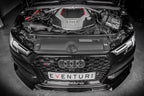 Eventuri black carbon intake system for Audi B9 S4 and S5, performance air intake with sleek carbon fiber design.
