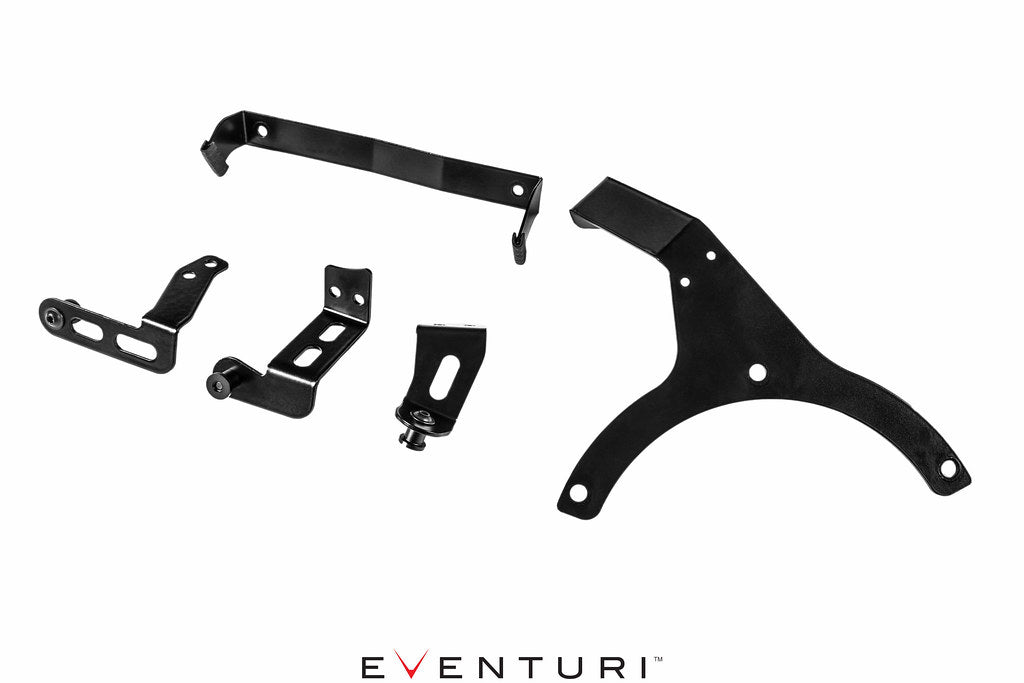 Eventuri black carbon intake system for Audi B9 S4 and S5, performance engine air intake with sleek design and high-quality materials.