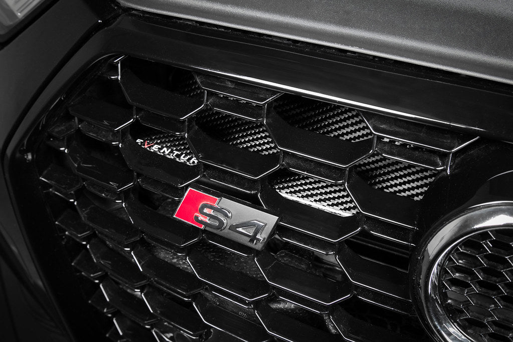 Eventuri black carbon intake system for Audi B9 S4 and S5, showcasing sleek performance-oriented air intake components