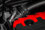 Eventuri Audi 8Y RS3 LHD carbon turbo inlet for performance enhancement, showing the sleek carbon fiber design and inlet components.