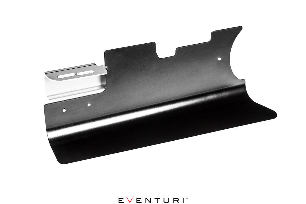 Eventuri black carbon Stage 3 intake system for Audi 8V RS3 and 8S TTRS, performance upgrade, with sleek black carbon finish.