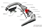 Eventuri black carbon Stage 3 intake system for Audi 8V RS3 and 8S TTRS, performance engine upgrade with sleek design
