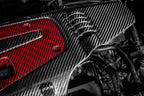 Eventuri FK8 and FL5 Civic Type-R carbon Kevlar engine cover with textured black finish and performance branding.