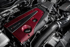 Eventuri carbon Kevlar engine cover on Honda Civic Type-R FK8 or FL5, showcasing performance-style automotive engine protection.