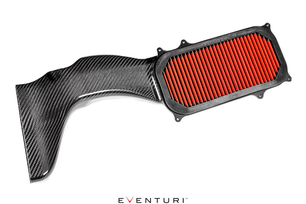 Eventuri black carbon intake system for Mercedes GLC63S AMG, showcasing sleek design and high-performance features.