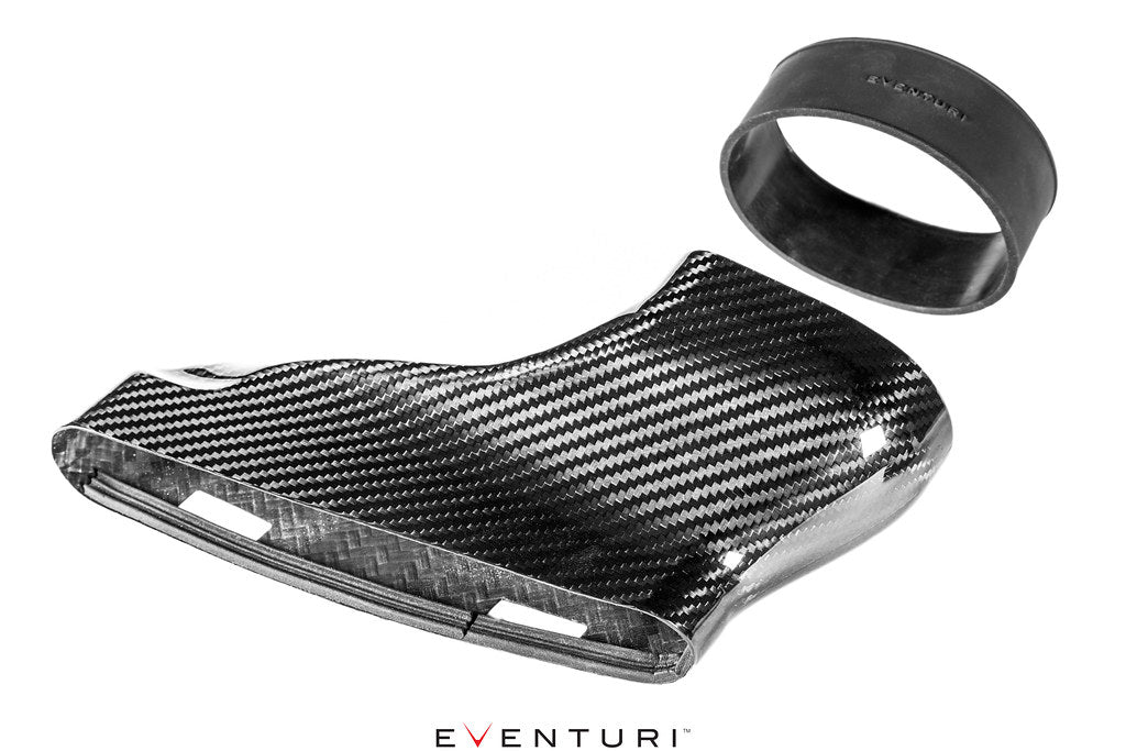 Eventuri Black Carbon Intake System V2 for Mercedes W205 C63 AMG, showcasing sleek design and performance features.