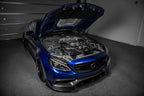 Eventuri black carbon intake system V2 for Mercedes W205 C63 and C63S AMG, showcasing sleek design and performance features.