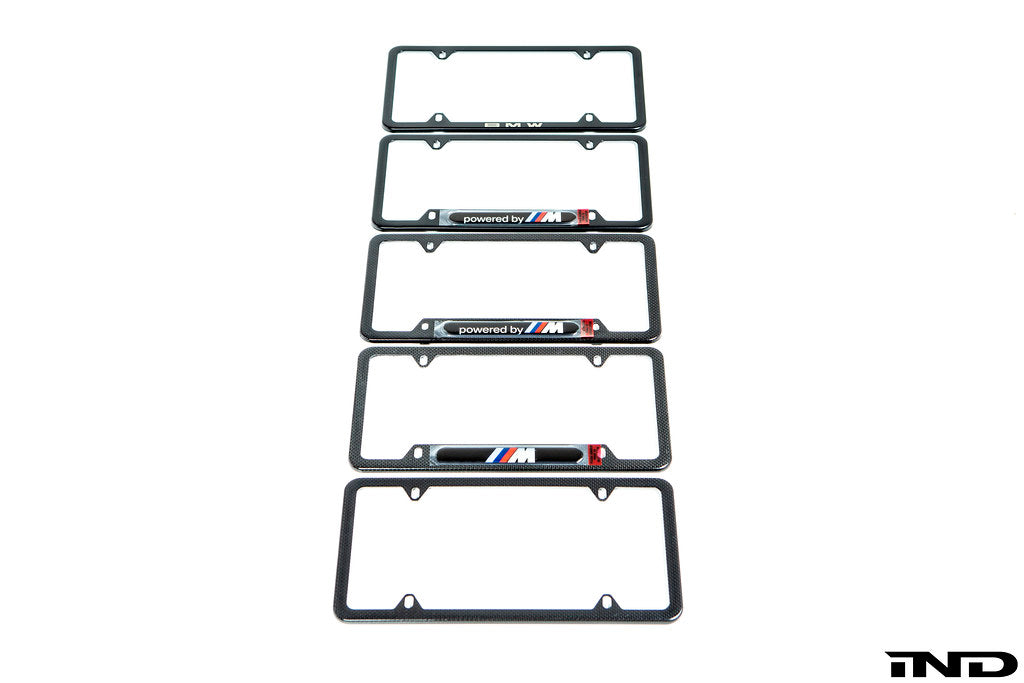 BMW M Logo Black Stainless License Plate Frame