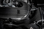 Eventuri Mercedes GLC63S AMG black carbon intake system showcasing sleek design and high-performance features.
