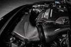 Eventuri black carbon intake system for BMW F4X M135i, M235i, F39 X2 35i B48, performance upgrade with carbon fiber components.