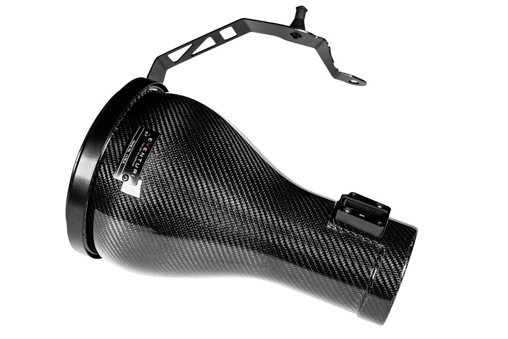 Eventuri black carbon intake system for BMW F4X M135i, M235i, F39 X2 35i B48 performance engine airflow enhancement