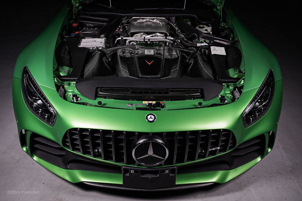 Eventuri Mercedes C190 / R190 AMG GT / GTS / GTR Black Carbon Intake + Engine Cover - Gloss