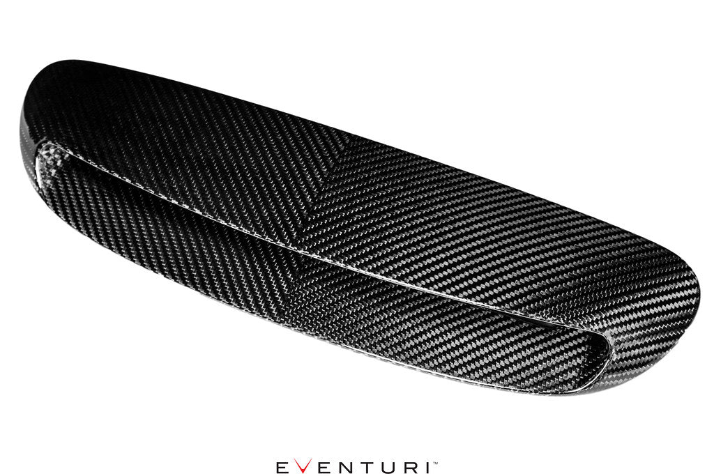 Eventuri Mini F56 JCW GP3 black carbon intake system for enhanced performance in F54 JCW Clubman vehicles.