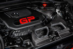 Eventuri Mini F56 JCW GP3 black carbon intake system showcasing sleek design and high-performance features.