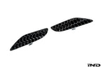Acexxon F95 X5M / F96 X6M rear reflector insert set with 3D honeycomb design for exterior use, showcasing reflective surface.