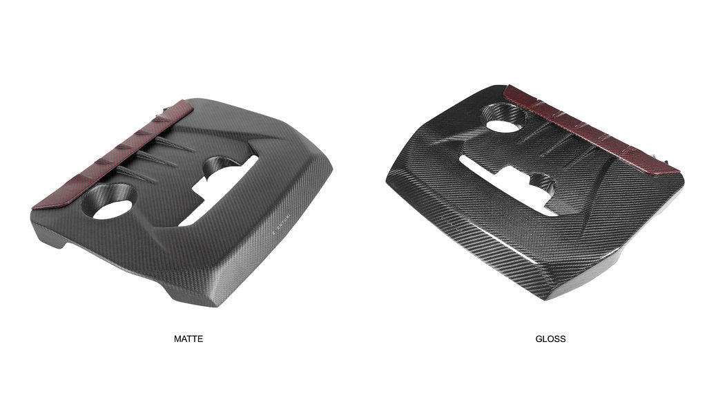 Eventuri carbon engine cover for Toyota GR Corolla and GR Yaris, performance automotive part with sleek black finish.