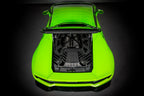 Eventuri Lamborghini Huracan V10 black carbon intake system installed, showcasing sleek performance-enhancing design and high-quality materials.