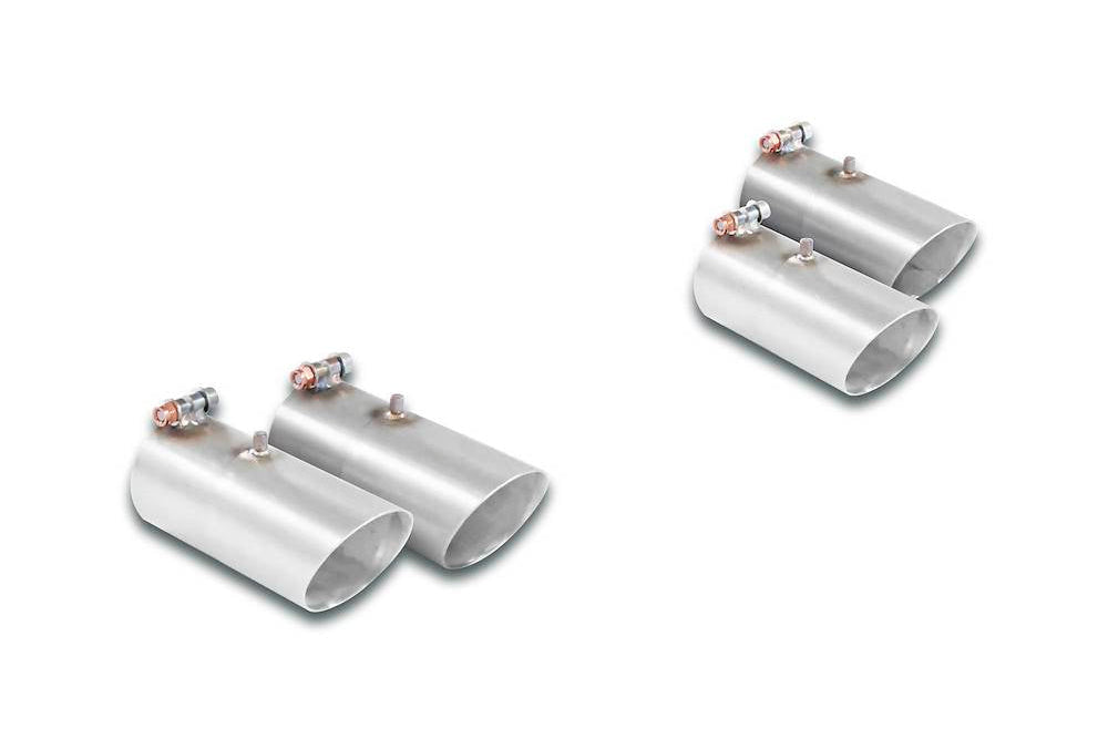 Supersprint BMW F8X M2C M3 M4 exhaust endpipe sleeve kit with OEM tip surrounds, metal components for exhaust modification.