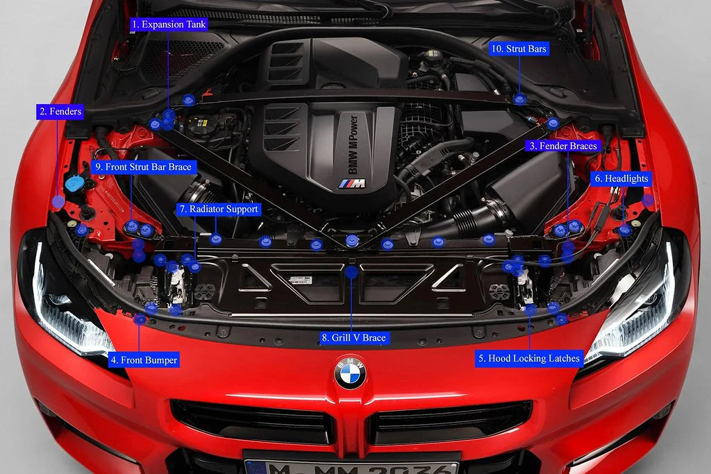 Downstar G8X M3 / M4 Stainless Steel Deluxe Billet Dress Up Hardware Kit