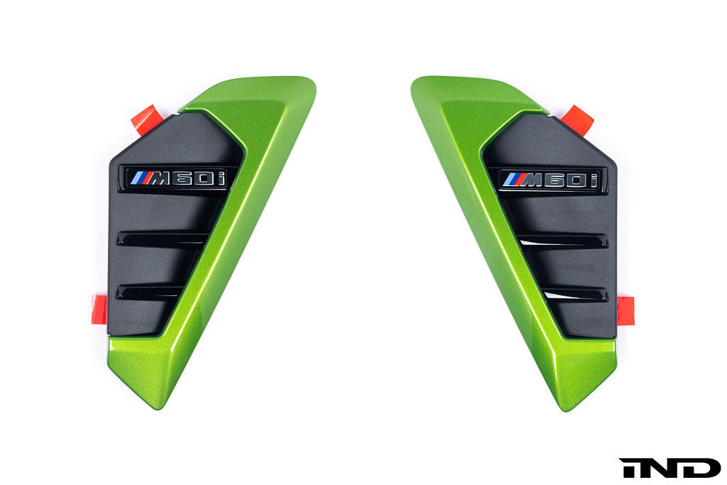 BMW G05 X5 M60i Shadowline Side Air Vent Trim Set - iND