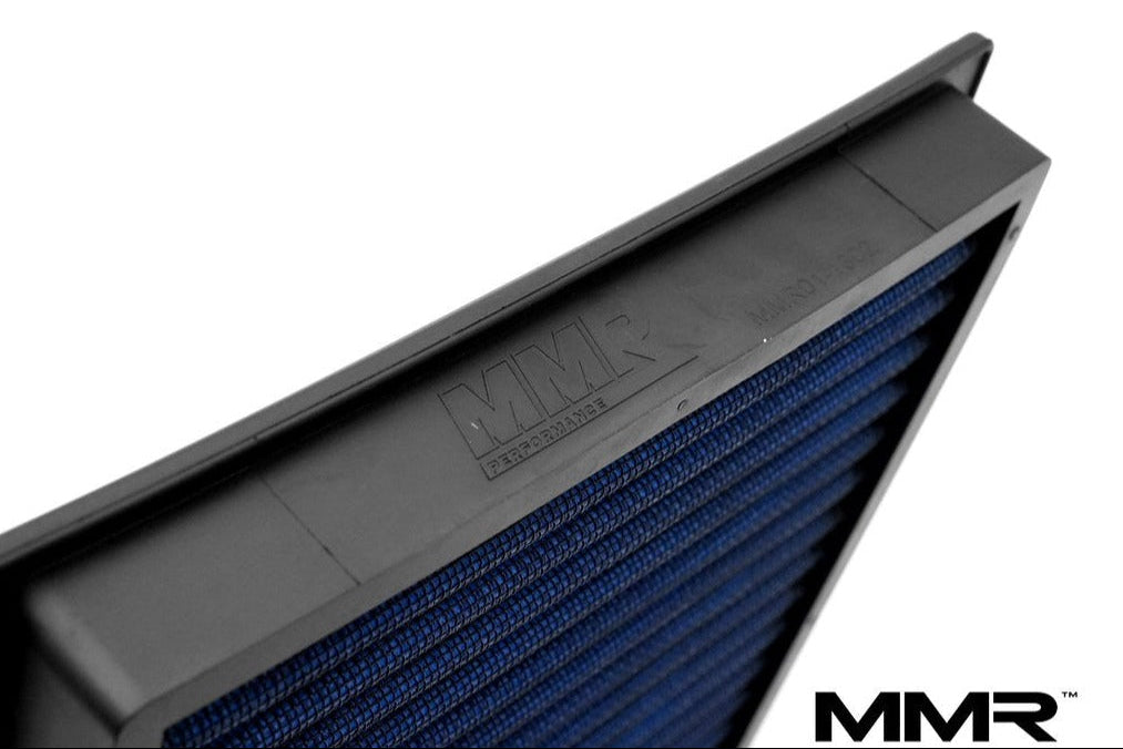 MMX Performance BMW F4X and MINI F5X JCW GP3 panel air filter with high-performance filtration for enhanced engine airflow.