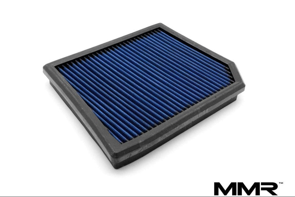 MMX Performance BMW F4X B48 and MINI F5X JCW GP3 panel air filter for enhanced engine airflow and performance.